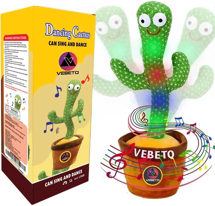 Dancing Cactus Talking Toy, Cactus Plush Toy, Wriggle & Singing Recording Repeat What You Say Funny Education Toys for Babies