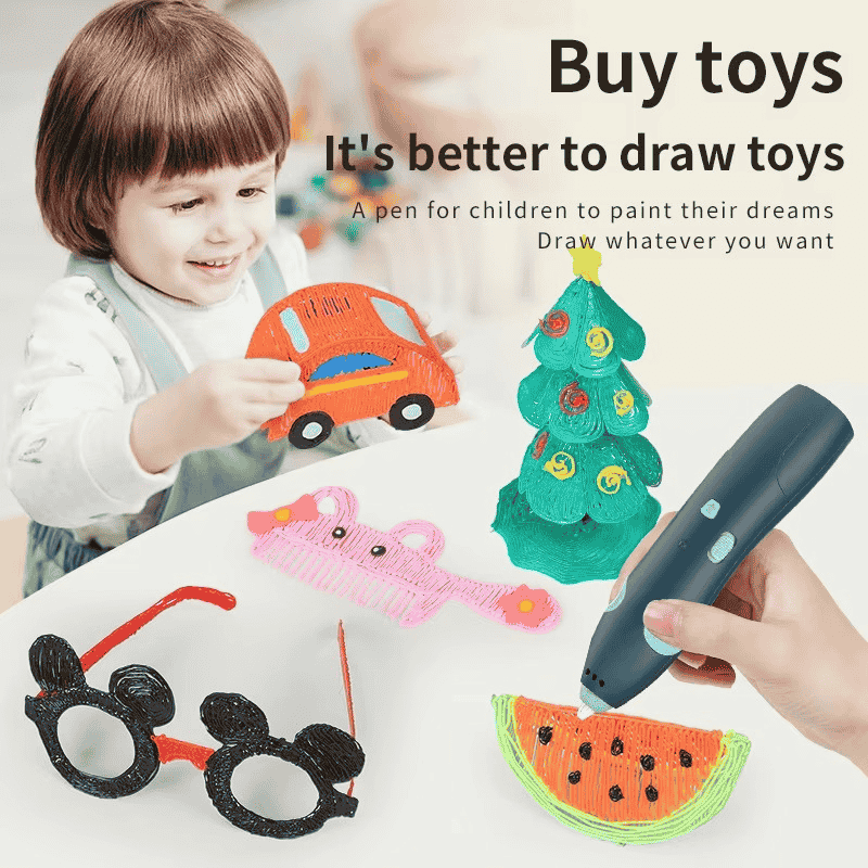 Toyify 3D Printing Pen for Kids Safe Low Temperature DIY Tool