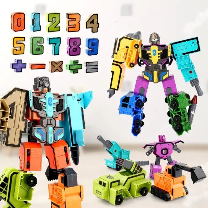 Toynix Transformer Robot With Number Figures Educational Toy Set