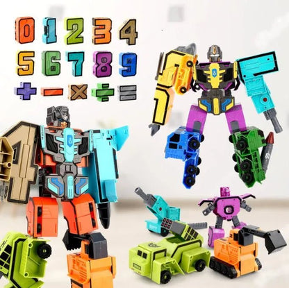 Toynix Transformer Robot With Number Figures Educational Toy Set