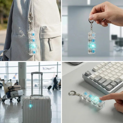 Keyboard Fidget Stress Relief Keychain for Kids & Adults
