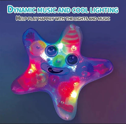360 Rotating Gear Star Fish Bump And Go With Light And Sound