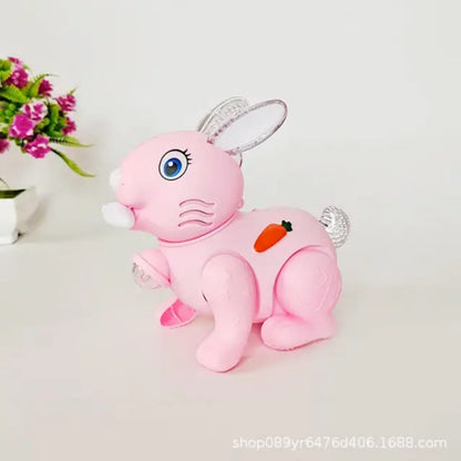 Cute Bunny Rabbit With Soft Sound, Bright Light And Jumping Movements For Kids