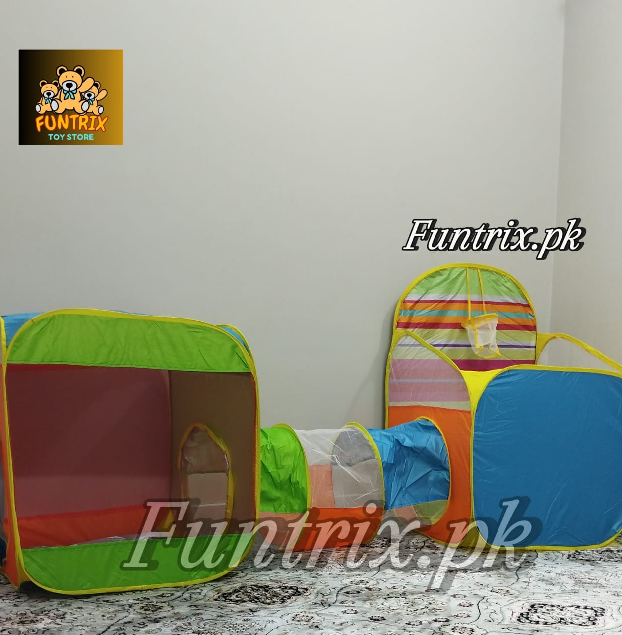 "Tent Funny" Kids Play Tunnel Tent Set + 50 soft balls