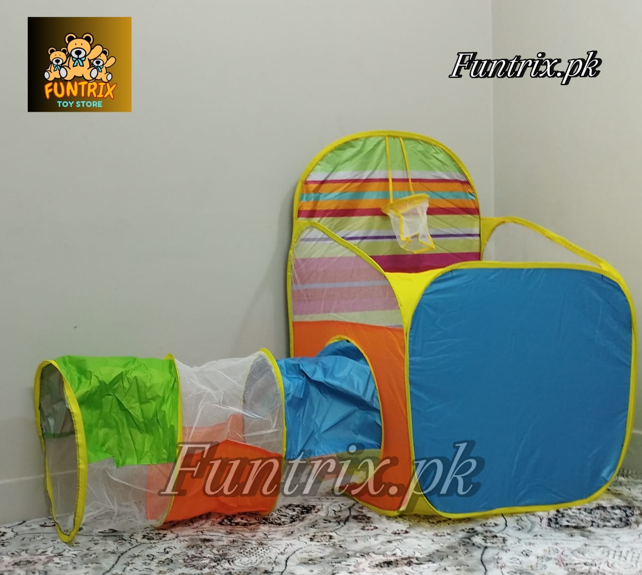 "Tent Funny" Kids Play Tunnel Tent Set + 50 soft balls