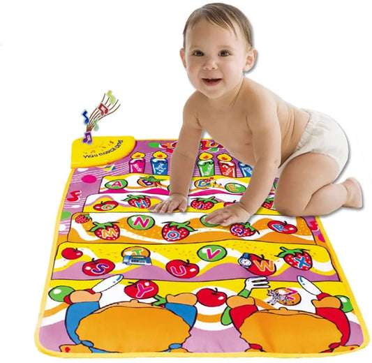 Musical Mat Educational Toy for English Letters & Words, ABC Learning and Sound Book, Interaction Learning Touch Play Game For Kids
