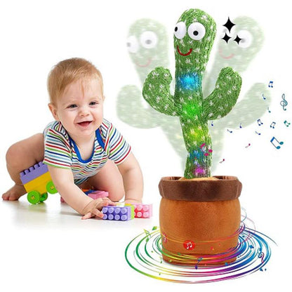 Dancing Cactus Talking Toy, Cactus Plush Toy, Wriggle & Singing Recording Repeat What You Say Funny Education Toys for Babies