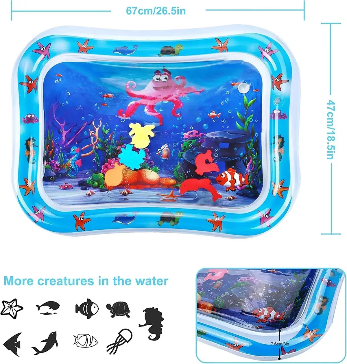 Baby Inflatable Water Tummy Time Mat