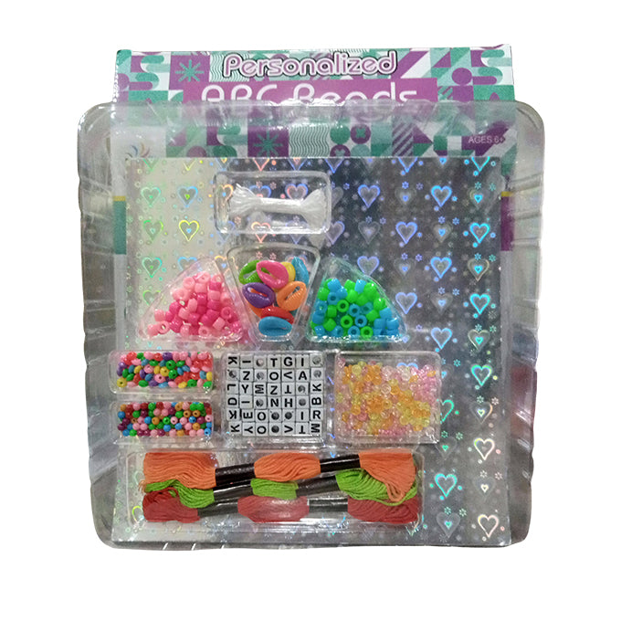 Personalized ABC Beads Bracelets Set Make Over 10 Bracelets - 600+ Beads and Charm