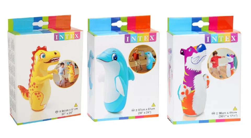 Intex Punching Bag, bouncer, Punching play toy kid, Catoon play, dolphin, tiger, dianasore, Animal toy for kid