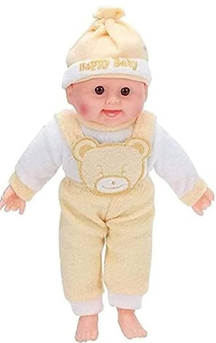 Cute Musical Laughing Baby Doll With Beautiful Woolen Clothes