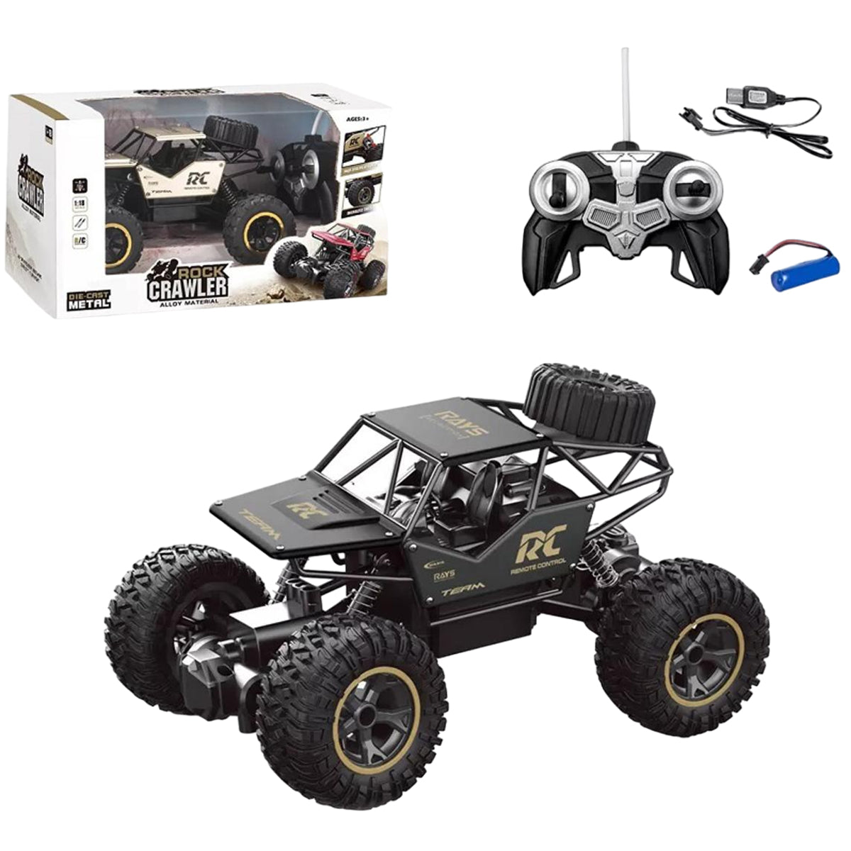 RC Rock Crawler Metal Car – Off-Road Adventure