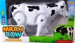 Funny Walking Musical Milk Cow Toy For Kids - Black & White