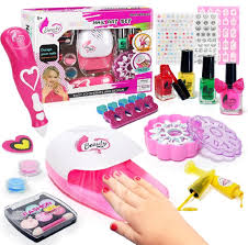 Nail Art Set For Girls 5+ with Light-up Dryer