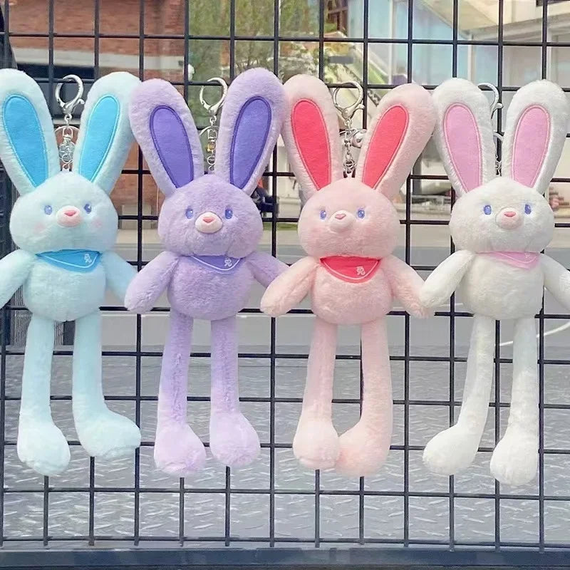 Produck Pulling Ears Rabbit Plush Toy Interactive Soft Stuffed Animal
