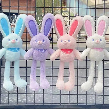 Produck Pulling Ears Rabbit Plush Toy Interactive Soft Stuffed Animal