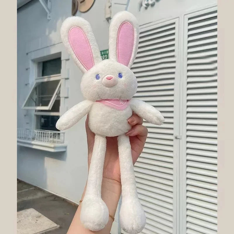 Produck Pulling Ears Rabbit Plush Toy Interactive Soft Stuffed Animal