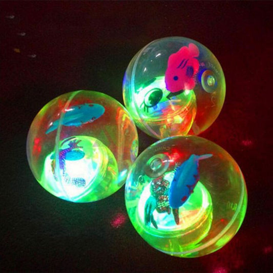 LED Flashing Bouncy Crystal Balls for Kids (Pack of 3)