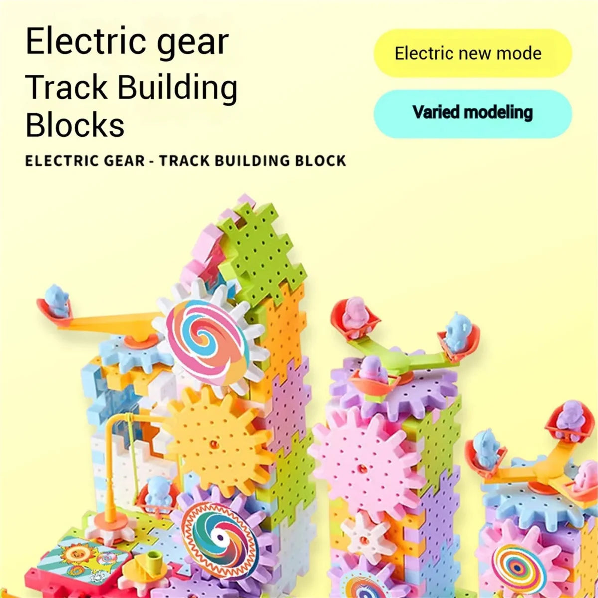 Planet Junior Electric Gear Spinning STEM Building Blocks Set