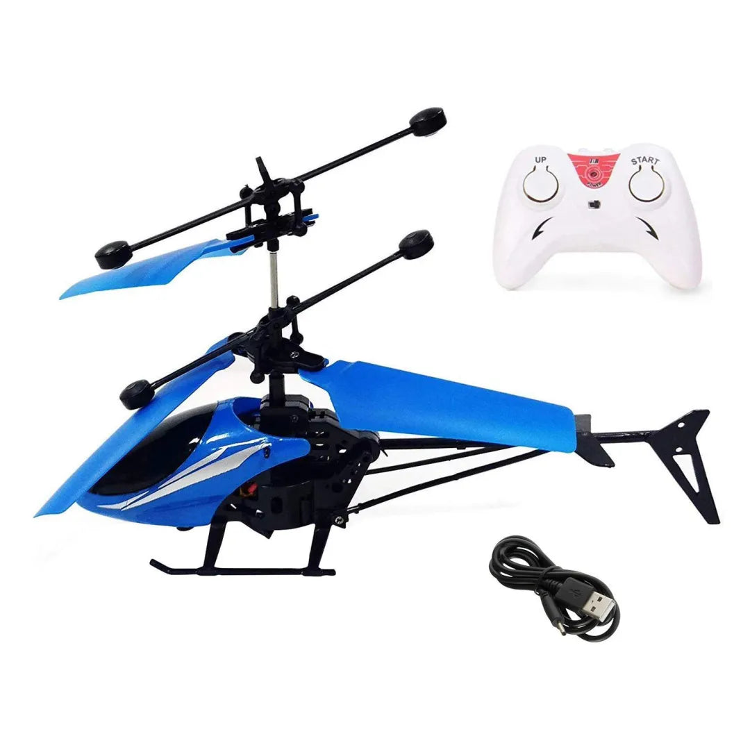 SkyRider 2-in-1 RC Helicopter – Hand Sensor Charging & 3D Light Show