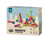 Kido kraze Magnetic Toys Building Blocks - 36/64 PCS Kids Magnet Balls and Rods Set Toddler STEM Sticks Toy Learning Educational Block Games Stacking Toys for Boy Girl Age 3+ Years Old Preschool