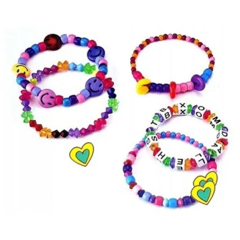Personalized ABC Beads Bracelets Set Make Over 10 Bracelets - 600+ Beads and Charm