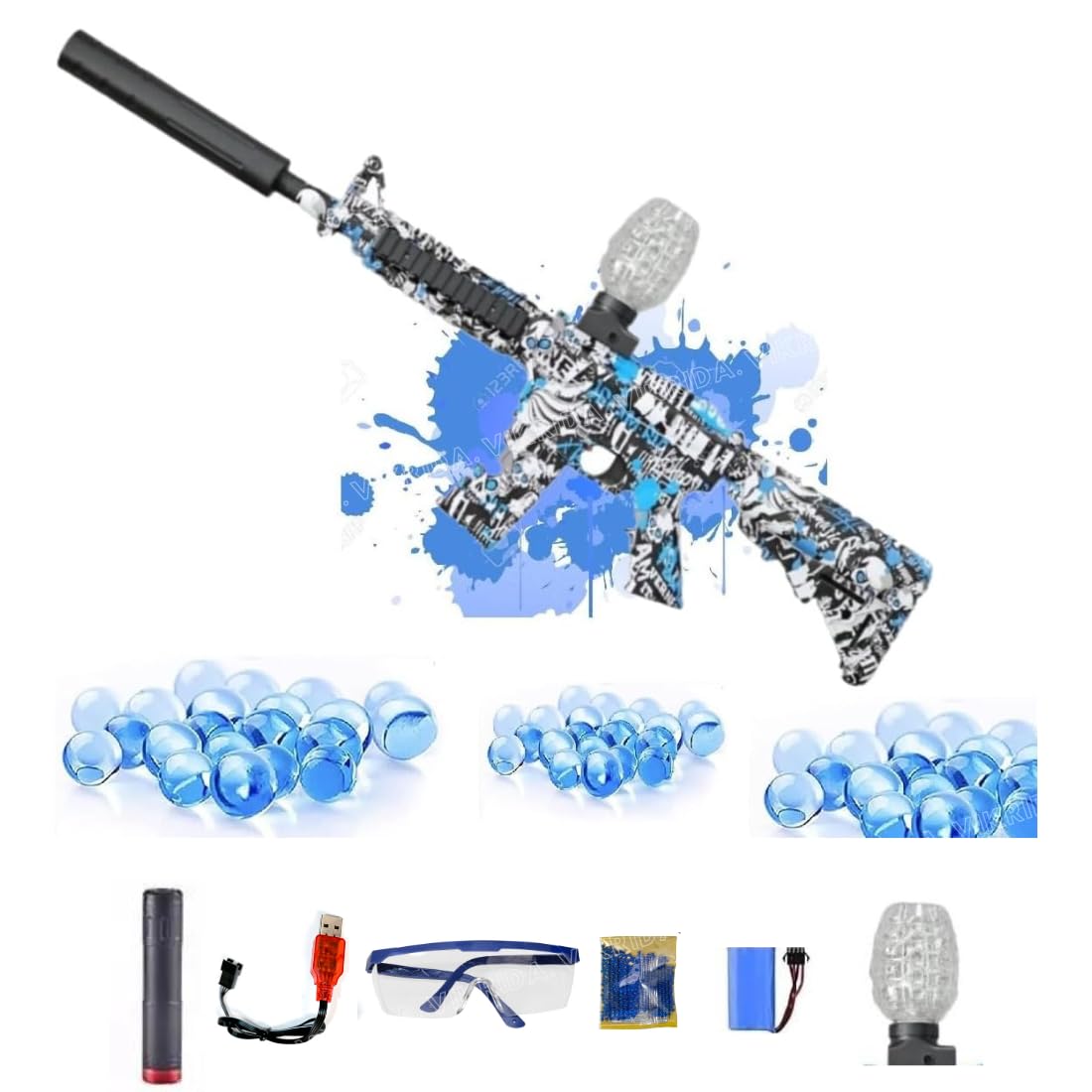 Planet Junior M4 Electric Gel Blaster Rifle Automatic Graffiti Edition