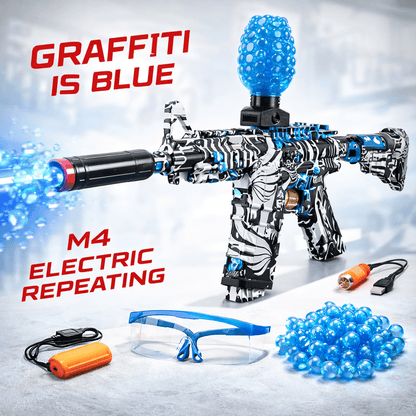 Planet Junior M4 Electric Gel Blaster Rifle Automatic Graffiti Edition