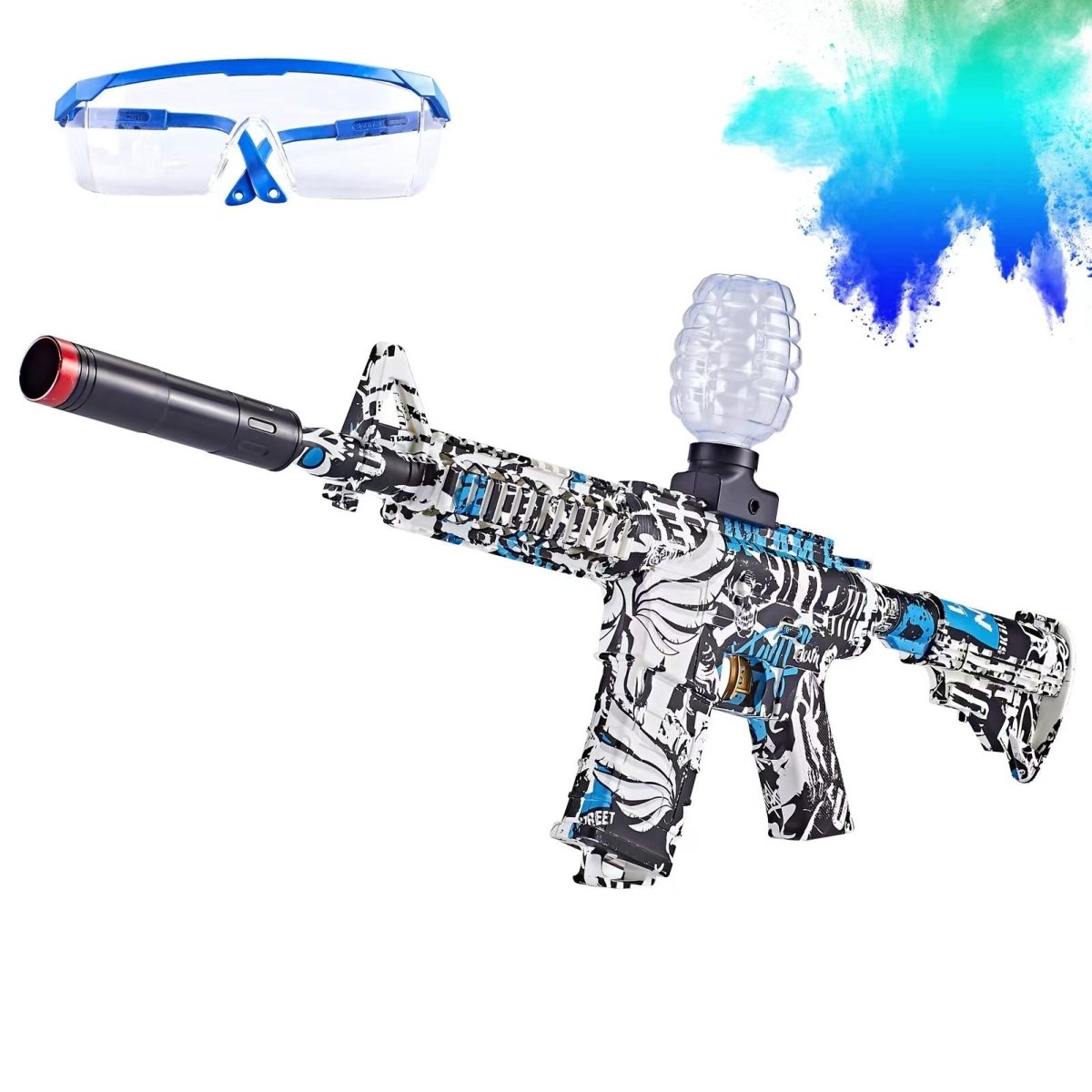 Planet Junior M4 Electric Gel Blaster Rifle Automatic Graffiti Edition