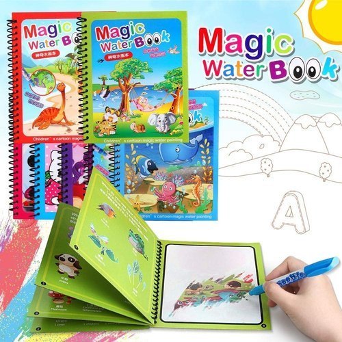 Magic Water Drawing Coloring Book Reusable Mess-Free Kids Art
