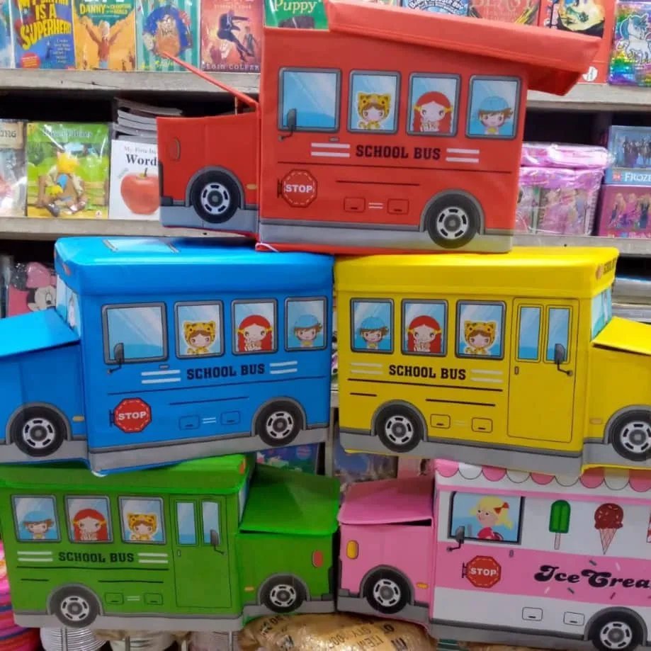 Planet Junior School Bus Toy Storage Box for Kids