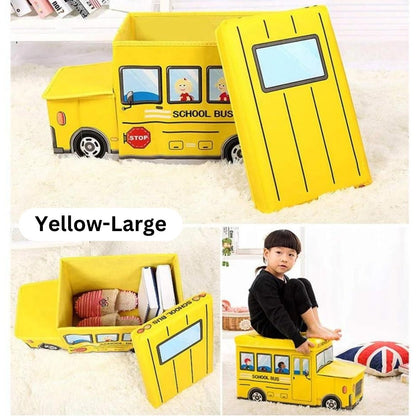 Planet Junior School Bus Toy Storage Box for Kids