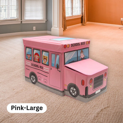Planet Junior School Bus Toy Storage Box for Kids