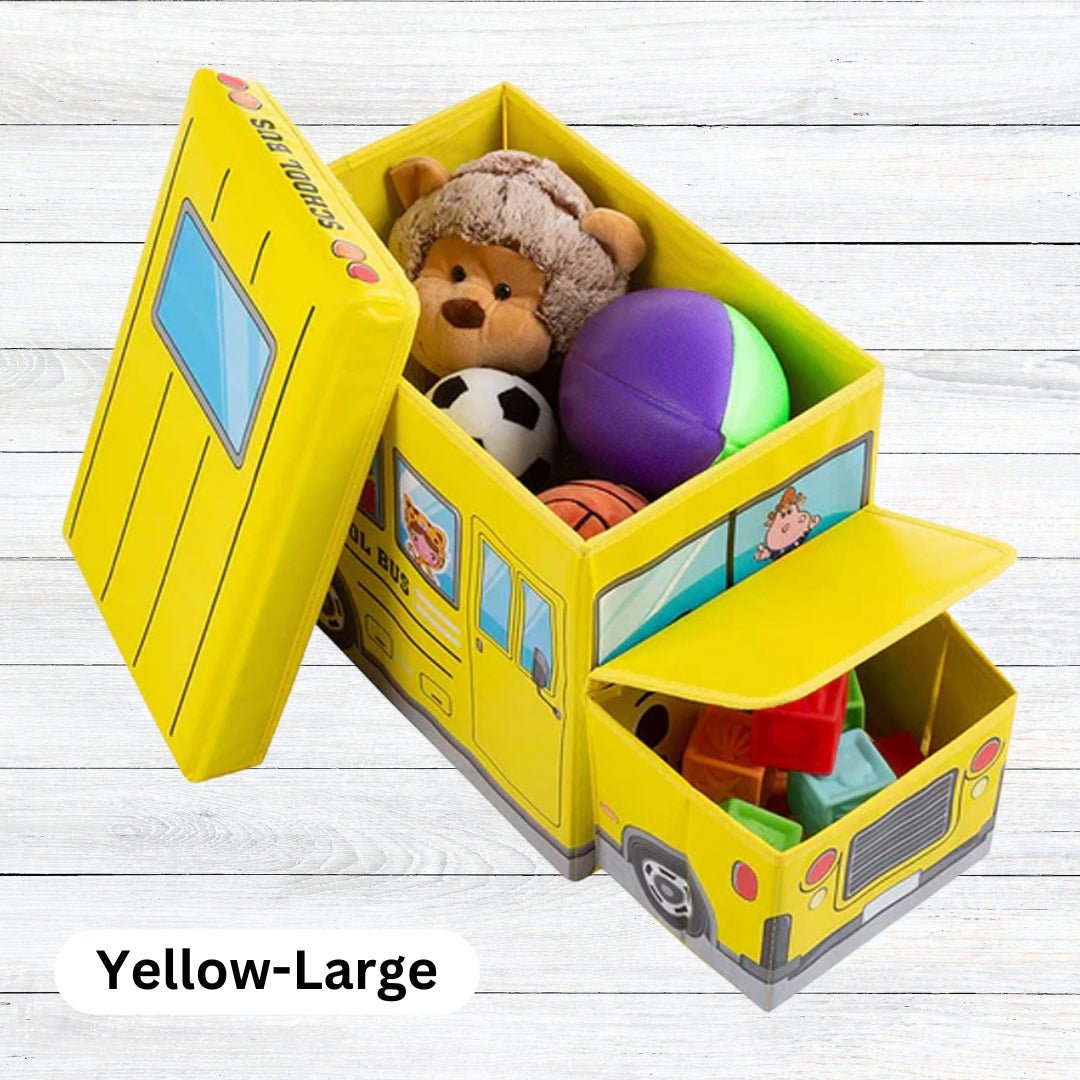 Planet Junior School Bus Toy Storage Box for Kids