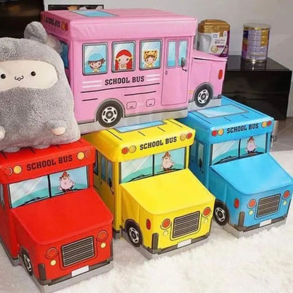 Planet Junior School Bus Toy Storage Box for Kids
