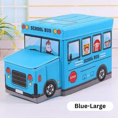 Planet Junior School Bus Toy Storage Box for Kids