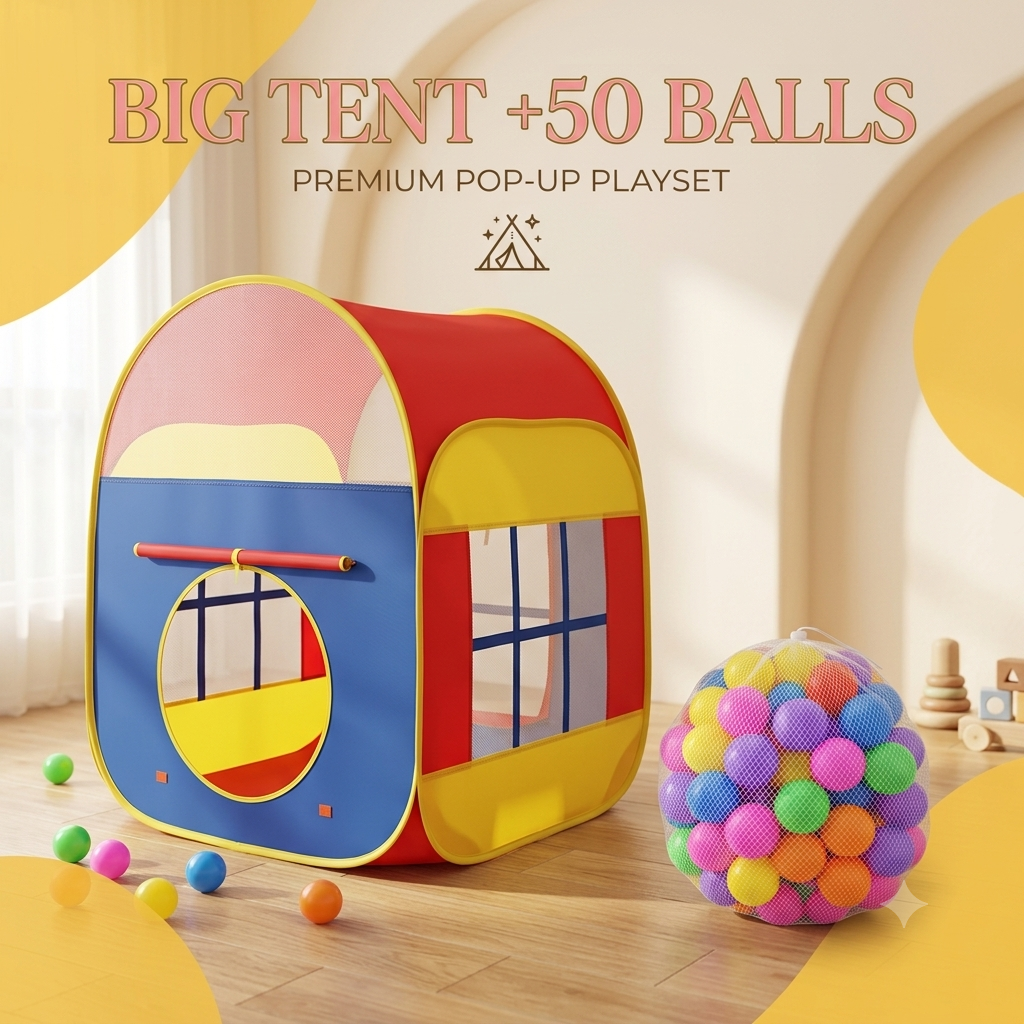 BIG TENT SERIES PLAY HOUSE TENT WITH 50 BALLS