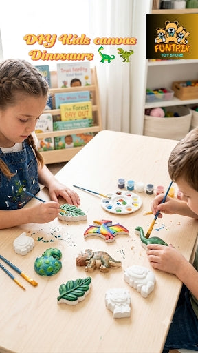 DIY Kids dinosaur canvas ( 12pcs kit )
