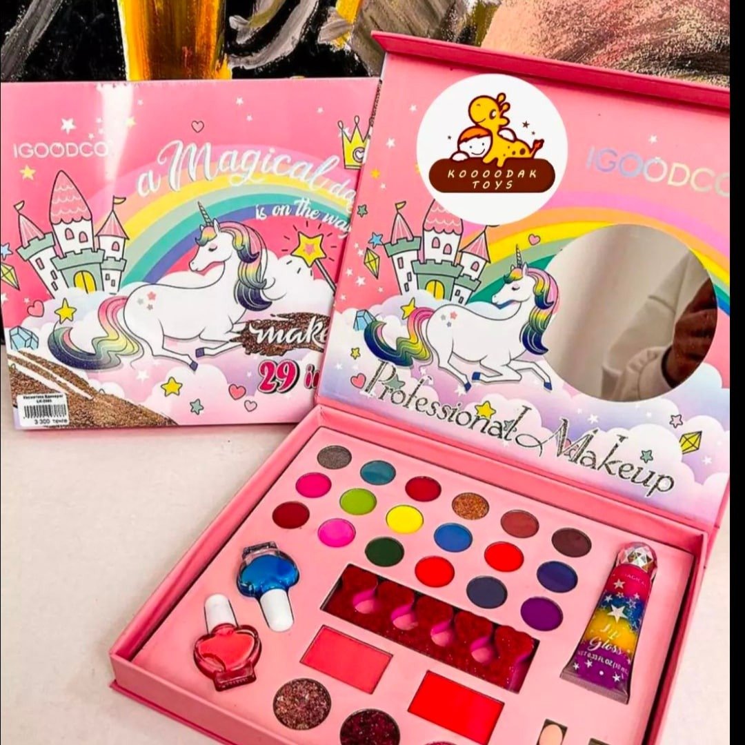 Unicorn Sparkle Makeup Kit for Girls Washable Beauty Set