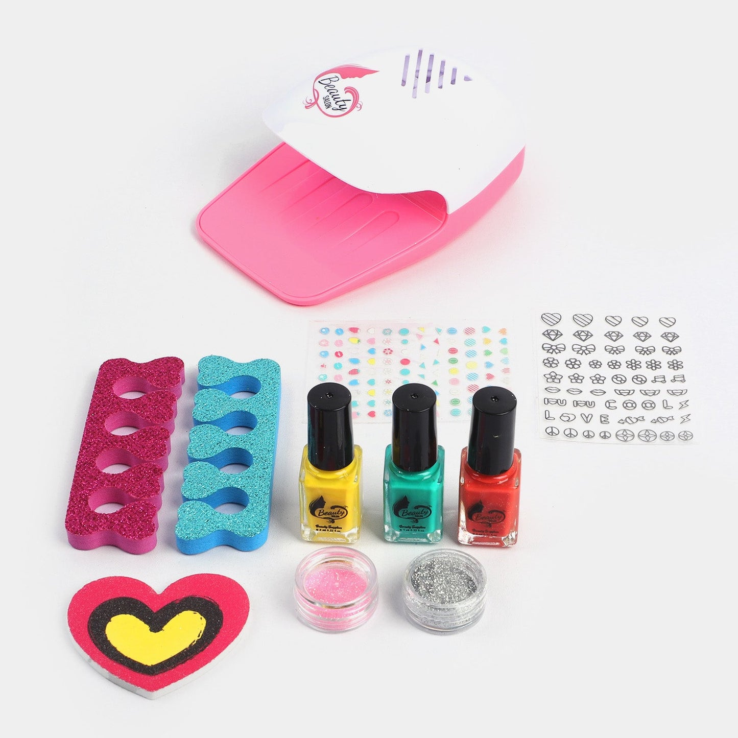 Nail Art Set For Girls 5+ with Light-up Dryer